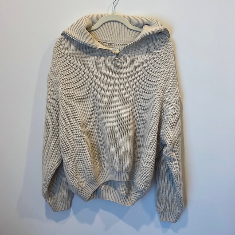 Half Zip Up Knit Sweater- ASOS